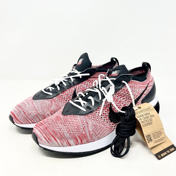 Nike Air Max Flyknit Racer Next Nature Mens Red FD2764-600 Shoes NWOB Size 11.5 - Picture 1 of 9